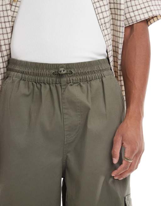 ASOS DESIGN – Luźne wciągane spodnie bojówki w kolorze khaki, 3 z 5