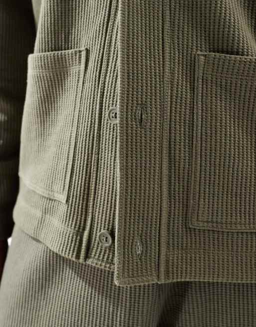 ASOS DESIGN – Luźny kardigan z dżerseju w kolorze khaki, 4 z 4