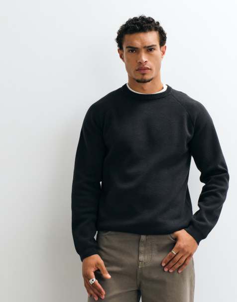 ASOS DESIGN luźny sweter dzianinowy w kolorze czarnym - view 1