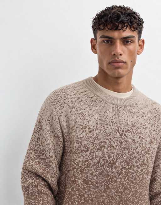 ASOS DESIGN luźny sweter dzianinowy z okrągłym dekoltem w brązowym kolorze, 10 z 10