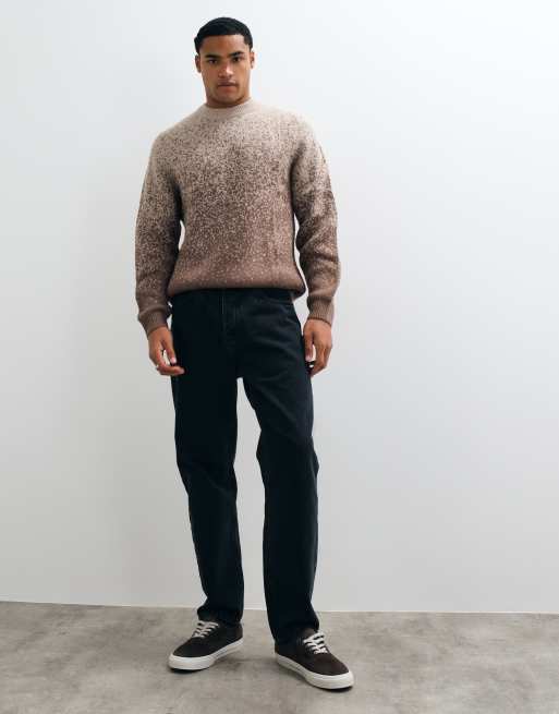 ASOS DESIGN luźny sweter dzianinowy z okrągłym dekoltem w brązowym kolorze, 2 z 10