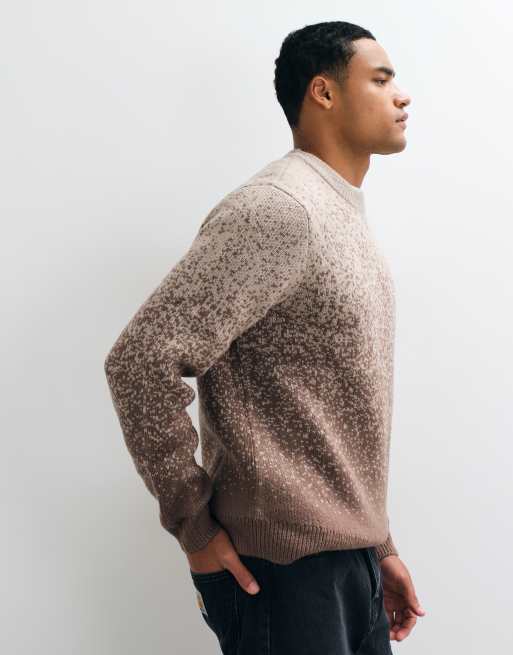 ASOS DESIGN luźny sweter dzianinowy z okrągłym dekoltem w brązowym kolorze, 3 z 10