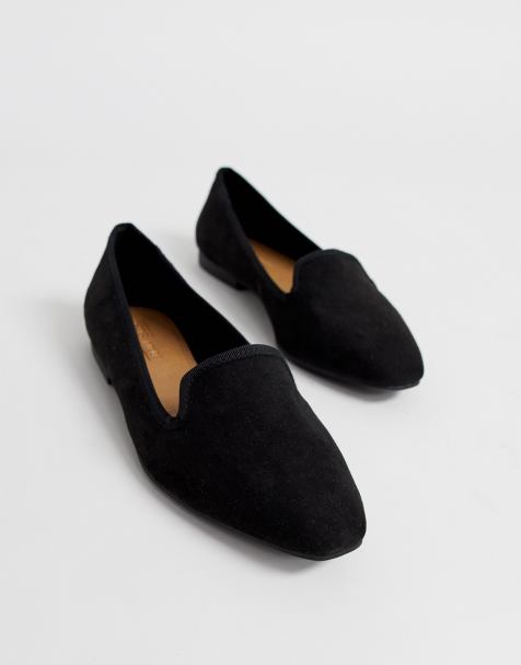 ASOS DESIGN – Lychee – Flache, schwarze Ballerinas