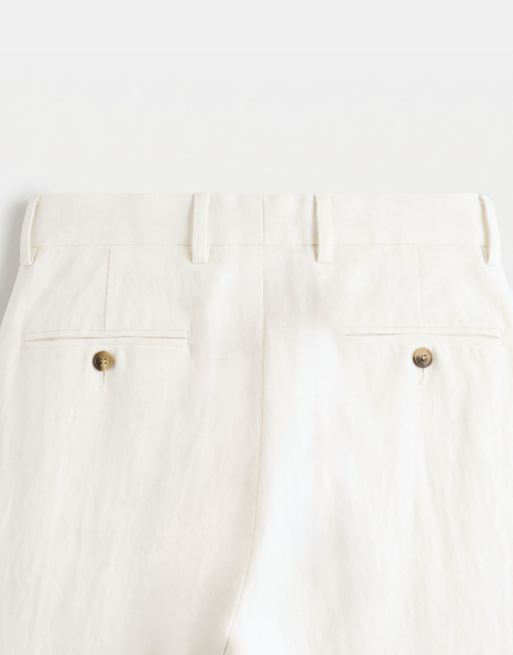 ASOS DESIGN - Lyocell-rijke roek met wijde pijpen in crème, 9 van 9
