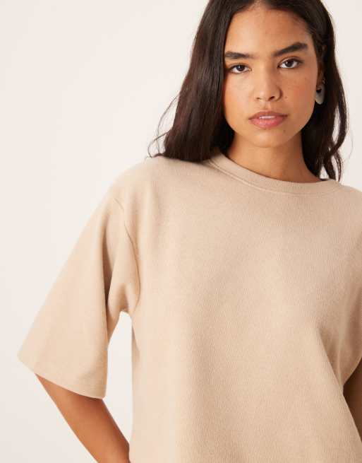 ASOS DESIGN - Lys gråbrun og super blød T-shirt med oversized og firkantet pasform - Del af sæt , 3 af 4