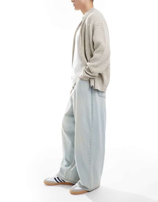 ASOS DESIGN oversized balloon jeans in light wash