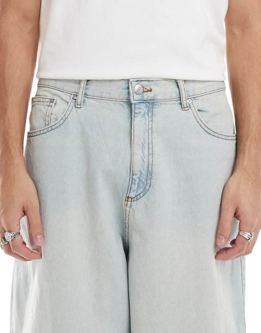 ASOS DESIGN oversized balloon jeans in light wash