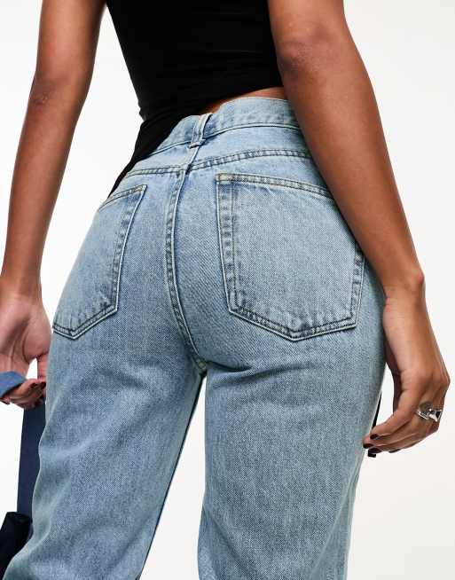 ASOS DESIGN - Lyseblå jeans med lige ben og mellemhøj talje i vintage-vask, 3 af 5