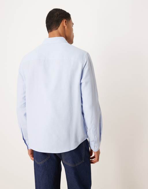 ASOS DESIGN - Lyseblå oxford-skjorte med almindelig pasform og broderi på brystet, 3 af 5