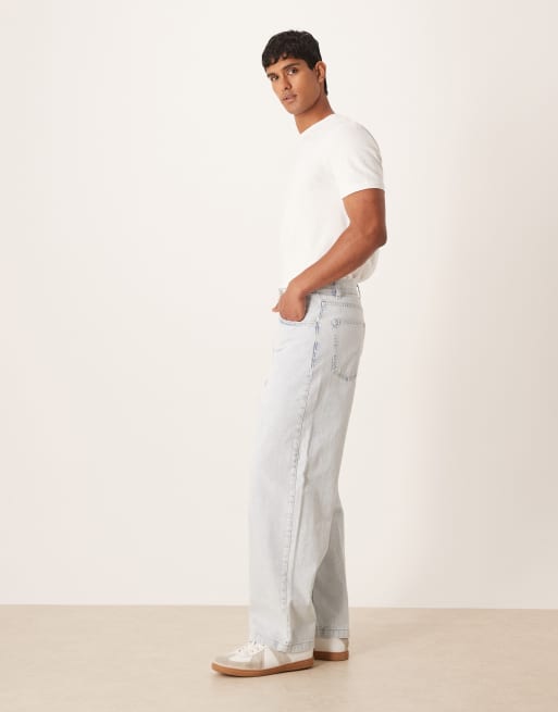 ASOS DESIGN - Lyseblå superposede jeans, 2 af 5