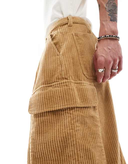 ASOS DESIGN - Lysebrune cargobukser i oversized og baggy pasform med plisseringer, 2 af 5