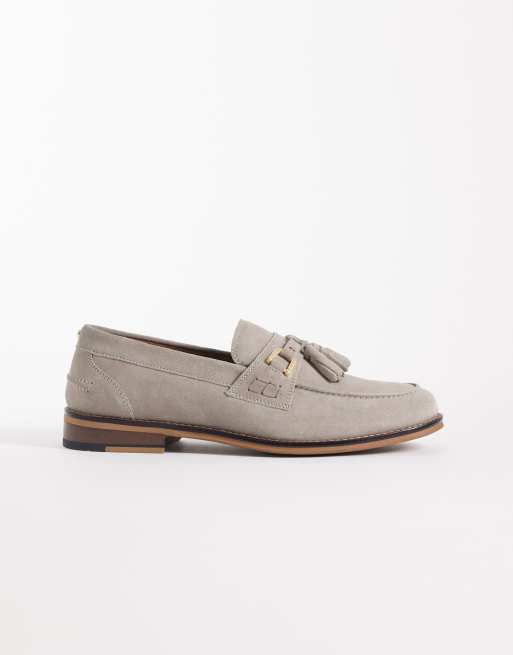 ASOS DESIGN - Lysegrå loafers med kvaster i ruskind, 2 af 4