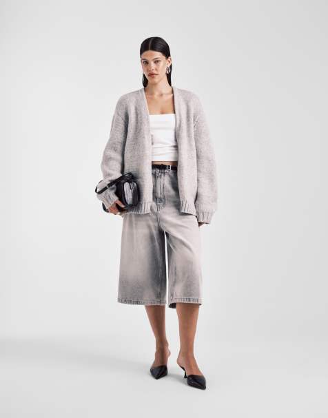 ASOS DESIGN - Lysegrå og chunky kant-til-kant-cardigan - view 1