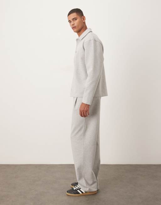 ASOS DESIGN - Lysegrå tapered jogginbukser med plisseringer, 3 af 5