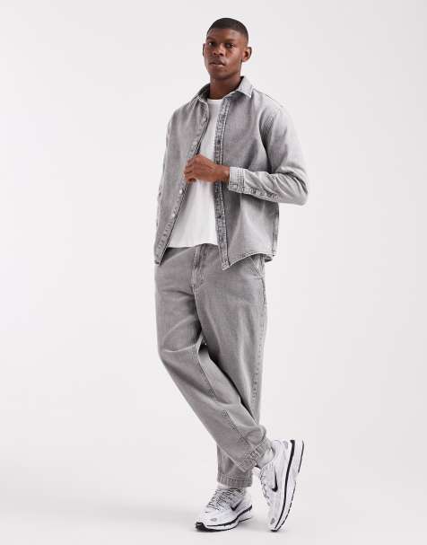 ASOS DESIGN - Lysegråt og afslappet sæt med tapered bukser - view 1