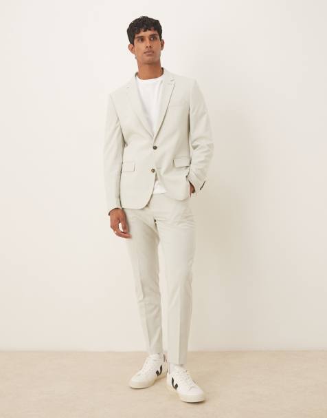 ASOS DESIGN - Lysegråt smalt jakkesæt - view 1