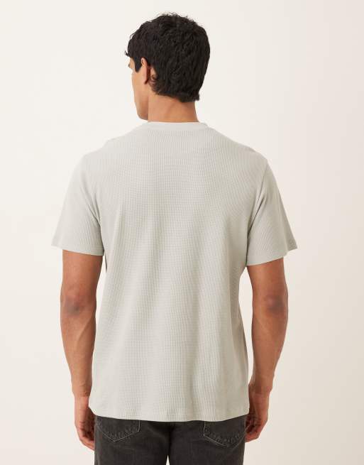 ASOS DESIGN - Lysegrøn T-shirt med lomme og vaffeltekstur i regular fit, 4 af 5