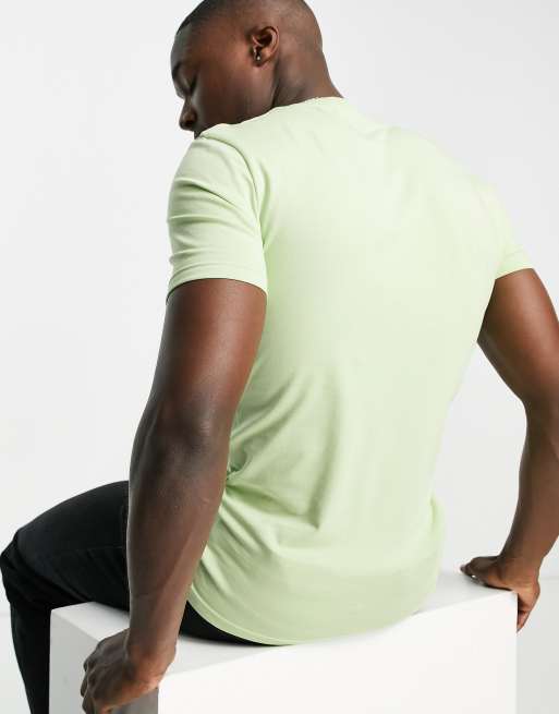 ASOS DESIGN - Lysegrøn tætsiddende T-shirt med rund hals, 2 af 4