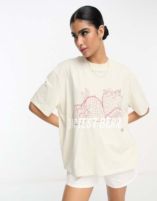 ASOS DESIGN - Lysegul oversized T-shirt med 