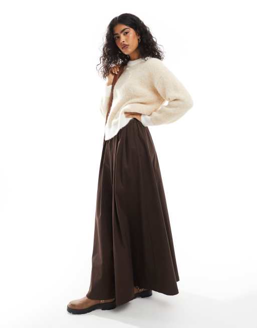 ASOS DESIGN - Lysegul trøje med ecrufarvede kontrastdetaljer i vamset, strikket uldblanding, 4 af 4