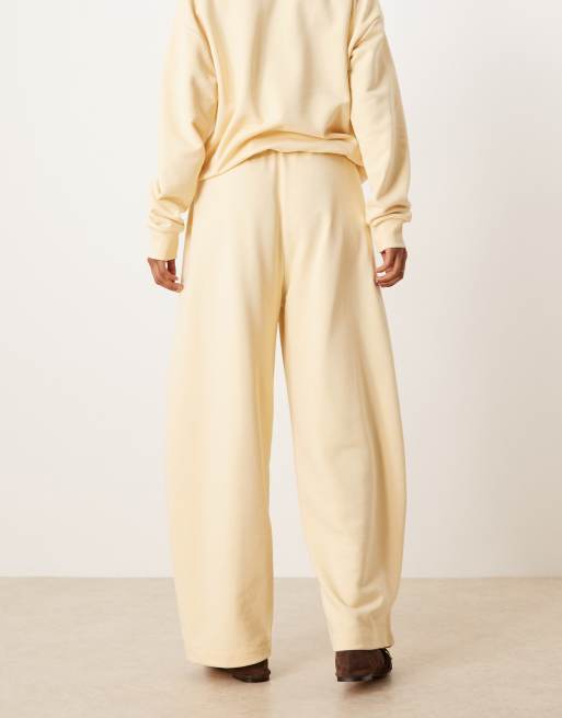 ASOS DESIGN - Lysegule sweatpants med barrel-ben - Del af sæt, 5 af 5
