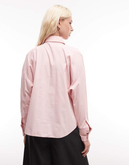 ASOS DESIGN - Lyserød oversized skjorte med bindebånd, 4 af 4
