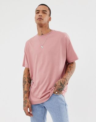 ASOS DESIGN - Lyserød oversized t-shirt i økologisk stof med rund hals-Pink