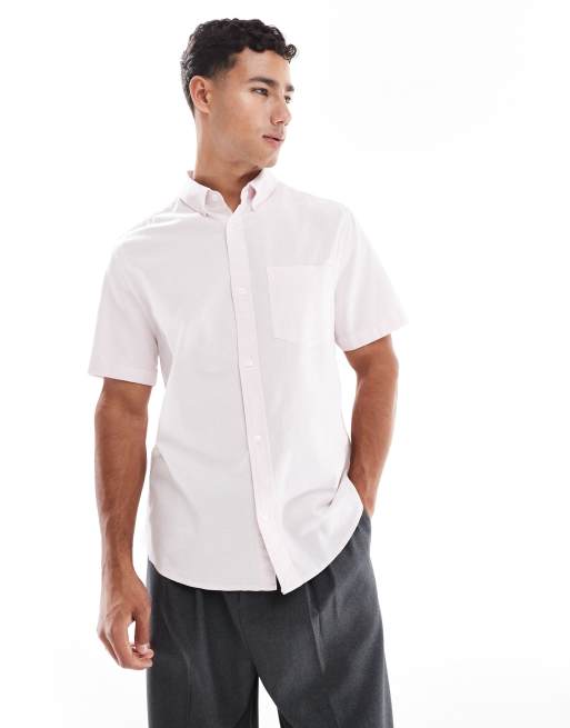 ASOS DESIGN - Lyserød Oxford-skjorte i regular fit