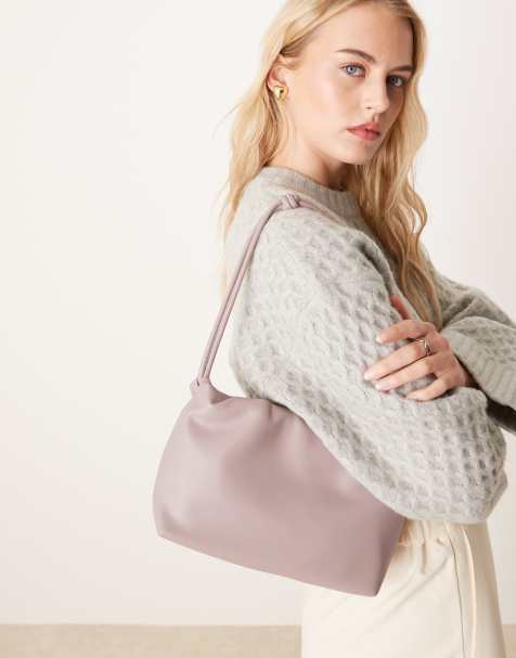 ASOS DESIGN - Lyserød skuldertaske med hank med knude - view 1