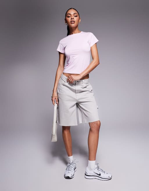 ASOS DESIGN - Lyserød tætsiddende baby-T-shirt med korte ærmer, 2 af 4