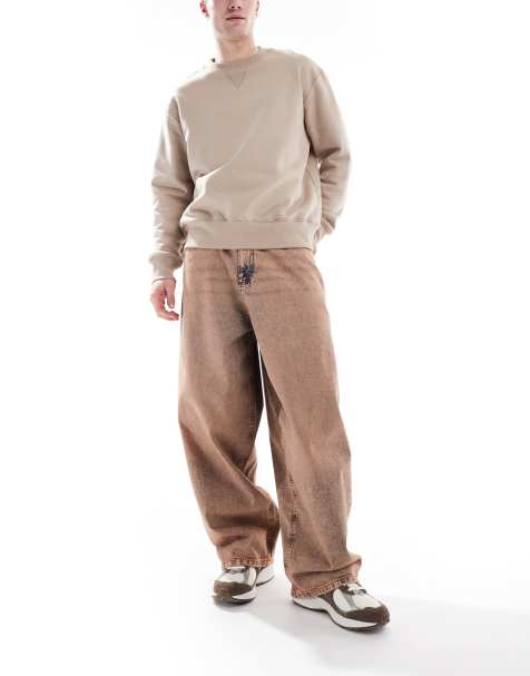 ASOS DESIGN - Lyserøde og forvaskede jeans i baggy og oversized pasform - view 1
