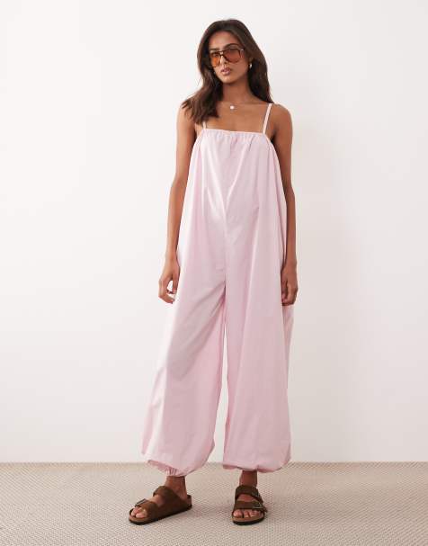 ASOS DESIGN - Lyserødt jumpsuit med ballonben - view 1