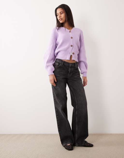 ASOS DESIGN - Lyslilla cardigan med struktur, 2 af 4
