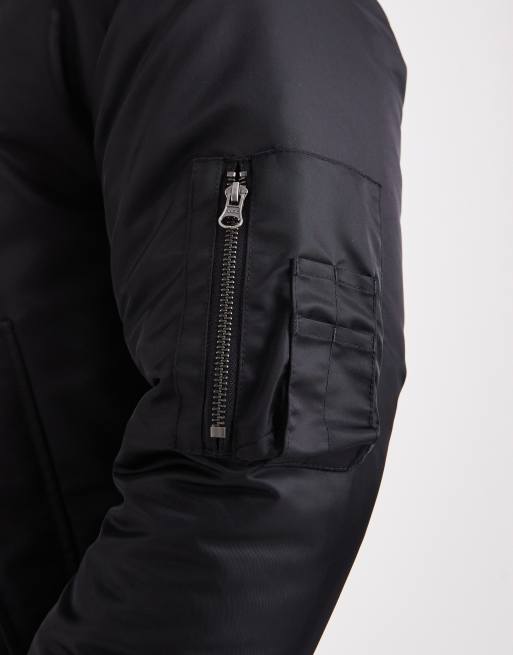 ASOS DESIGN MA1 bomber jacket in black, 5 of 5