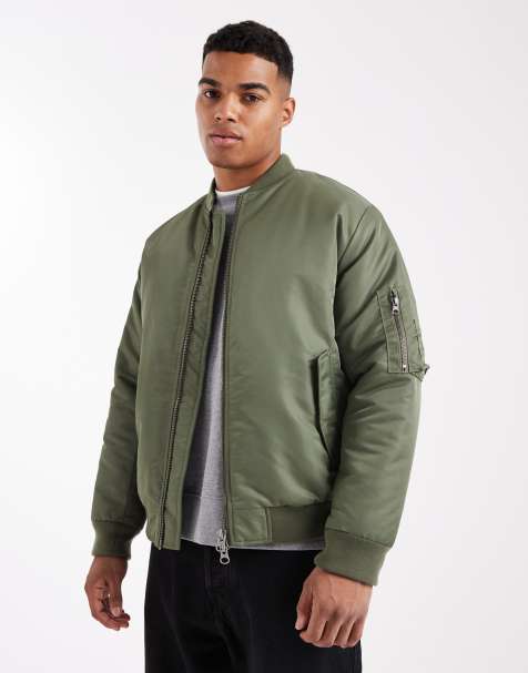 ASOS DESIGN MA1 bomber jacket in khaki - view 1