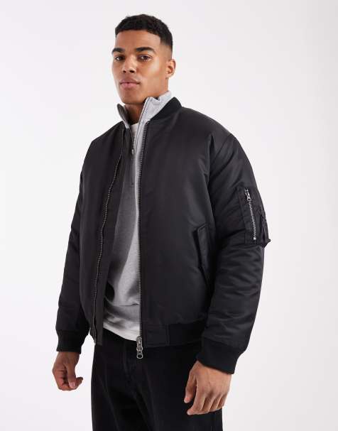 ASOS DESIGN – ma1 – Svart bomberjacka - view 1