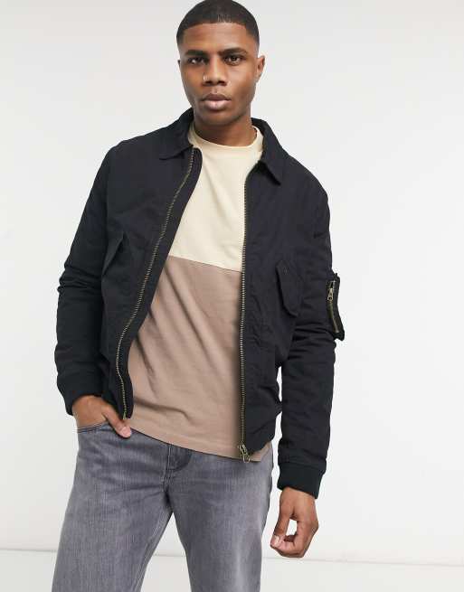 ASOS DESIGN MA2 bomber jacket in black ASOS