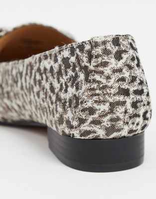 asos leopard print loafers