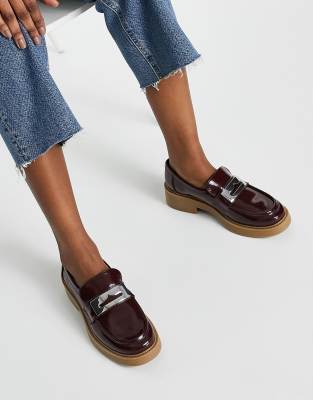 asos burgundy loafers