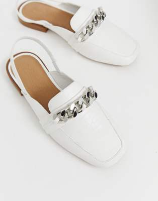 white croc loafers