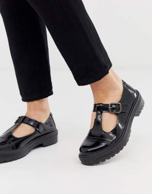 black flat mary janes