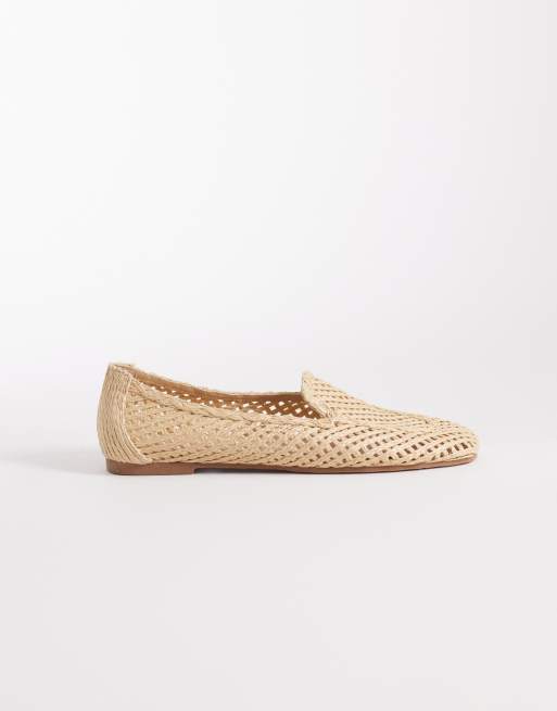 ASOS DESIGN – Maestro – Loafersy z rafii w naturalnym kolorze, 2 z 4