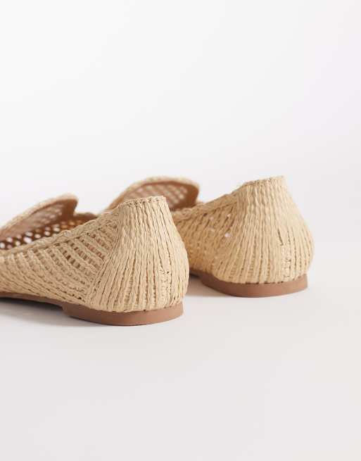 ASOS DESIGN – Maestro – Loafersy z rafii w naturalnym kolorze, 4 z 4