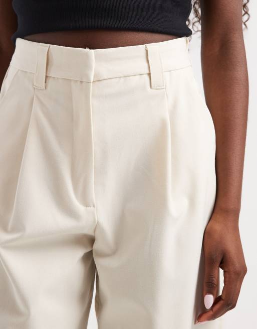 ASOS DESIGN maßgeschneiderte Barrel-Hose in Wollweiß, 5 von 5