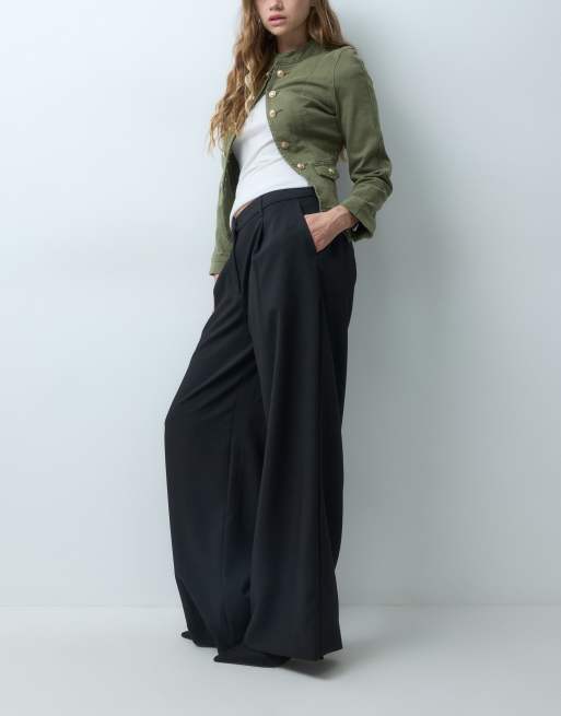 ASOS DESIGN maßgeschneiderte Barrel-Hose mit Bogenform in Schwarz, 2 von 5