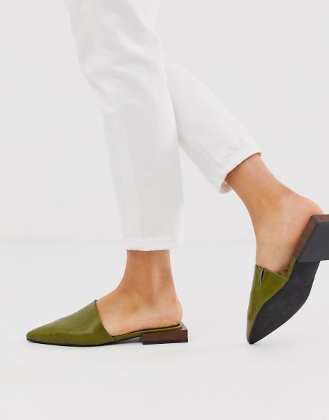 ASOS DESIGN - Magic - Mules plates - Olive
