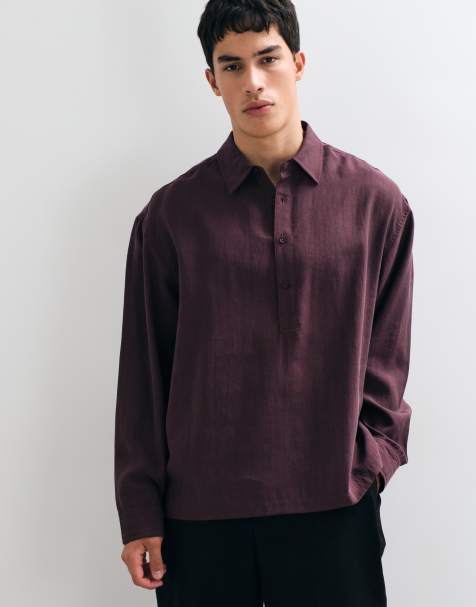 ASOS DESIGN maglia rugby oversize bordeaux - view 1