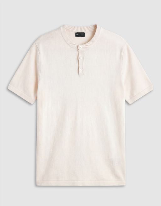 ASOS DESIGN - Maglia serafino attillata a maniche corte écru, 7 di 10