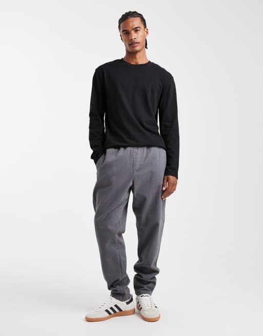 ASOS DESIGN - Maglietta a maniche lunghe vestibilità comoda pesante nera, 2 di 5