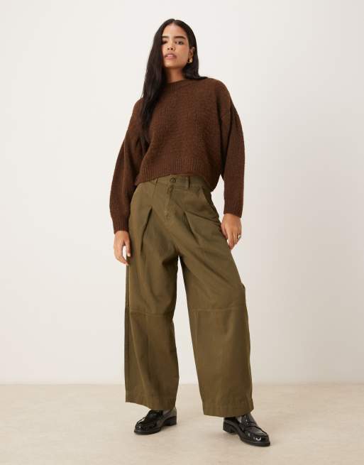 ASOS DESIGN - Maglione color cioccolato con pieghe sulle maniche, 2 di 4